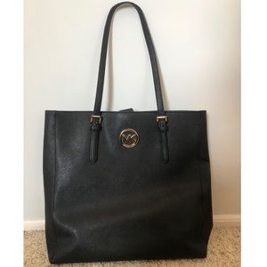 Michael Kors Large Black Purse with Gold Accents